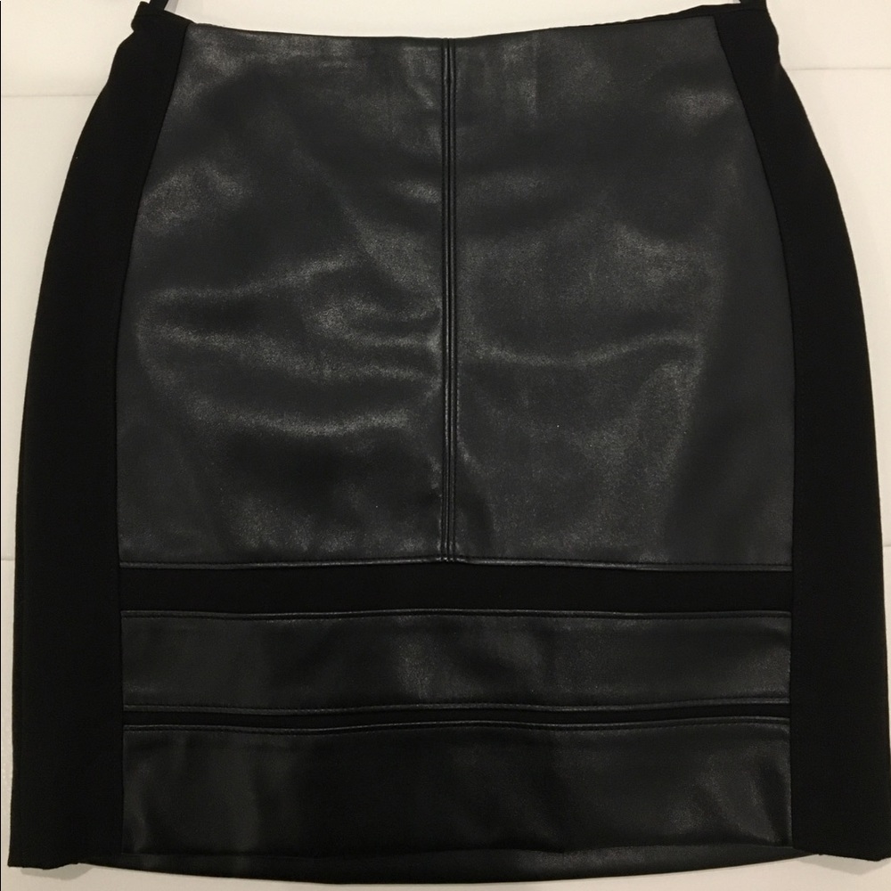 WHITE HOUSE BLACK MARKET Faux Leather Mini Skirt